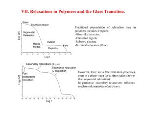 VII. Relaxations in Polymers and the Glass Transition