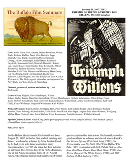 TRIUMPH of the WILL/TRIUMPH DES WILLENS 1934 (110 Minutes)