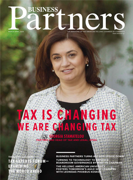 Tax Is Changing We Are Changing Tax Georgia Stamatelou Partner and Head of Tax and Legal, Kpmg