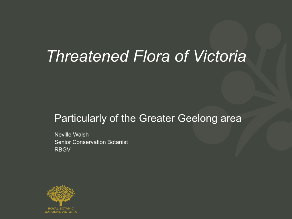 Threatened Flora of Victoria