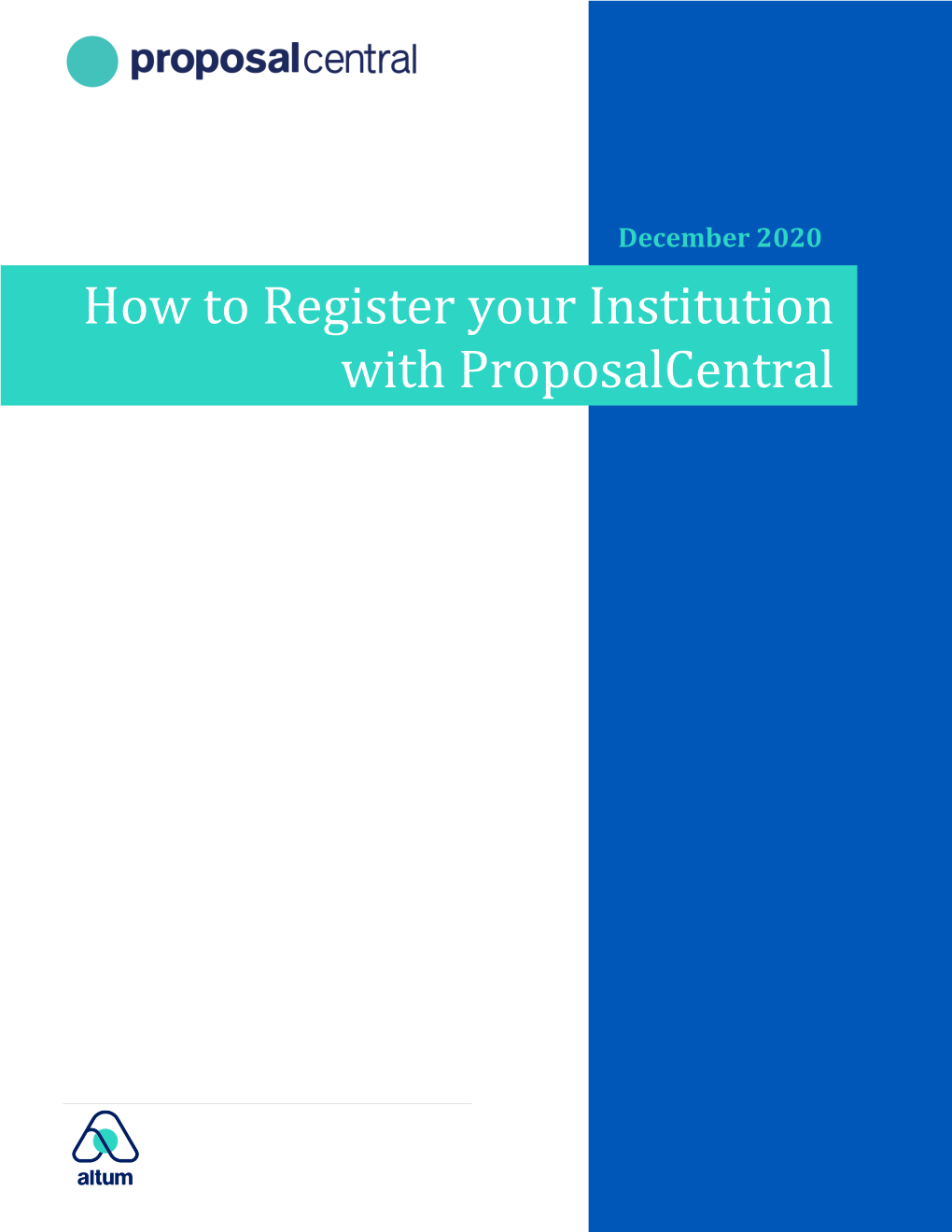 How to Register Your Institution with Proposalcentral