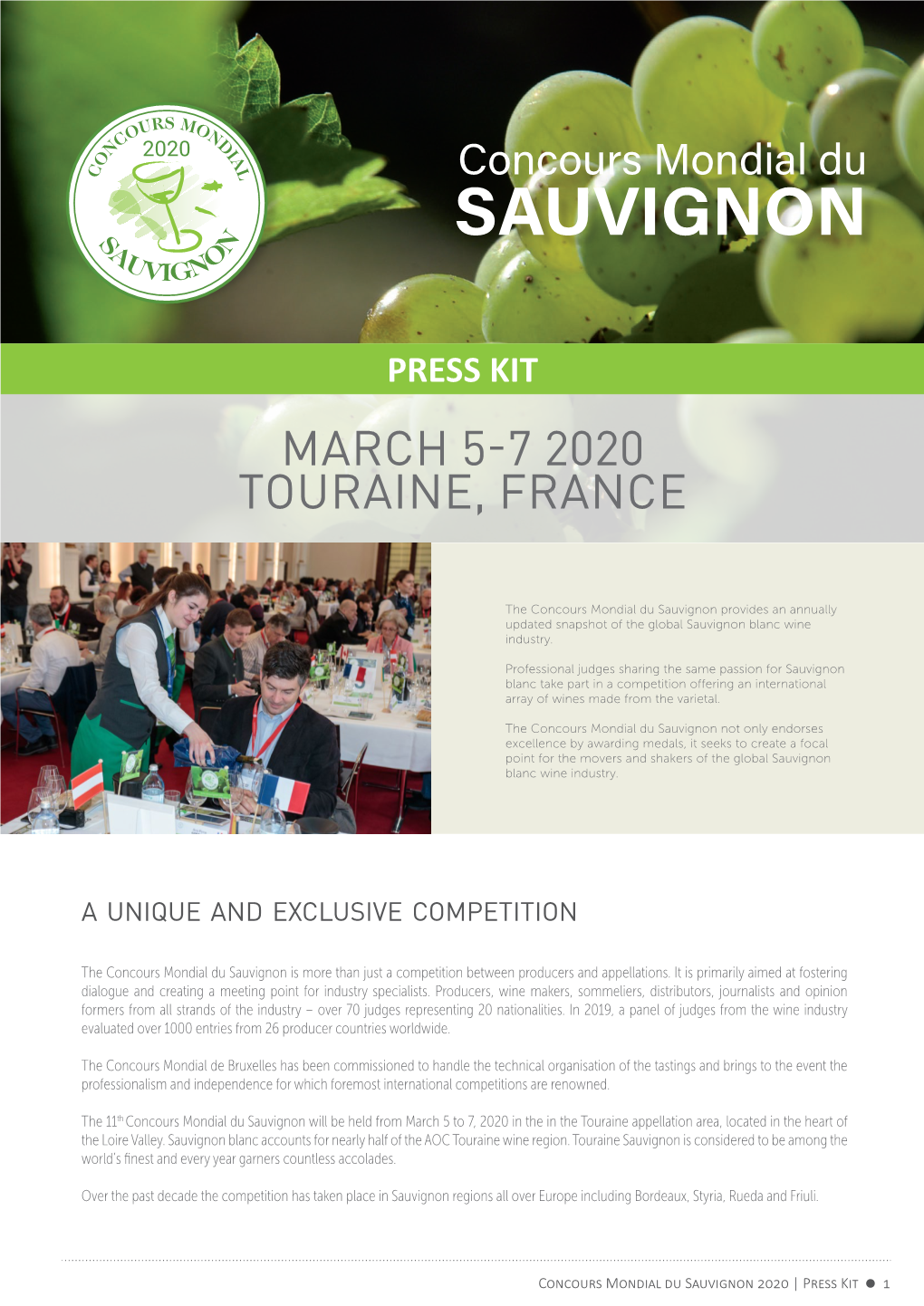 Press Kit March 5-7 2020 Touraine, France