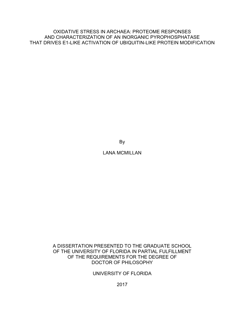 University of Florida Thesis Or Dissertation Formatting