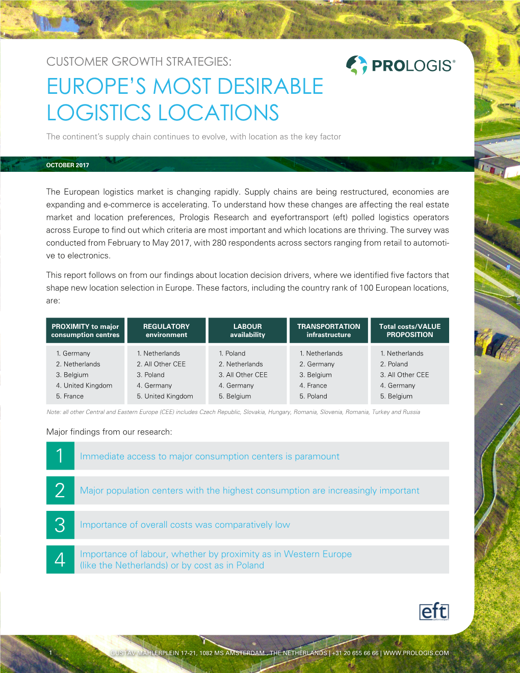 Europe's Most Desirable Logistics Locations