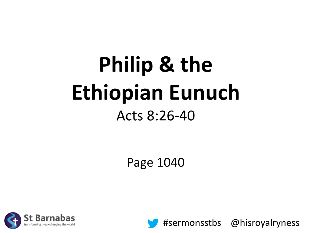 Philip & the Ethiopian Eunuch