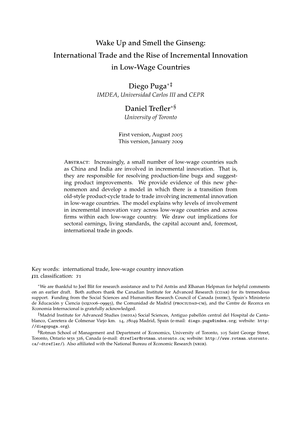International Trade and the Rise of Incremental Innovation in Low-Wage Countries