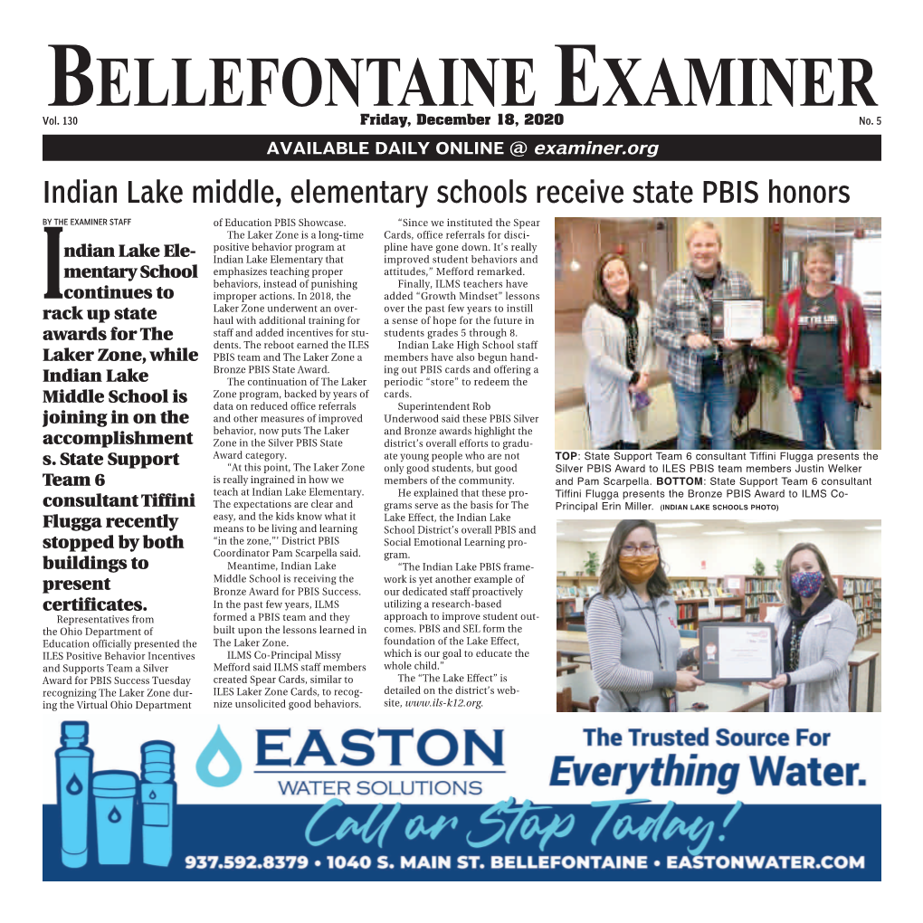 BELLEFONTAINE EXAMINER ONLINE @ Examiner.Org HUBBARD PUBLISHING CO