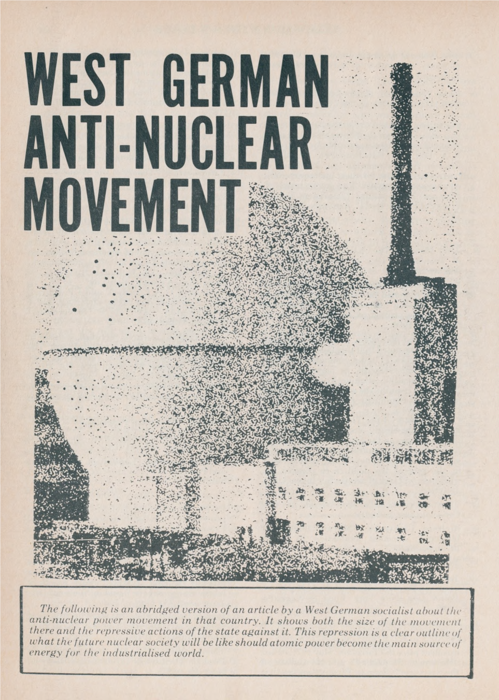 West German Anti-Nuclear Movement