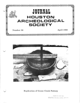 Journal Houston Archeological Society