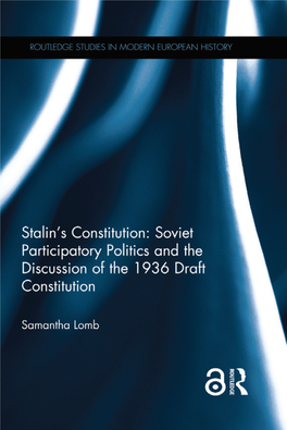 Stalin's Constitution: Soviet Participatory Politics and The
