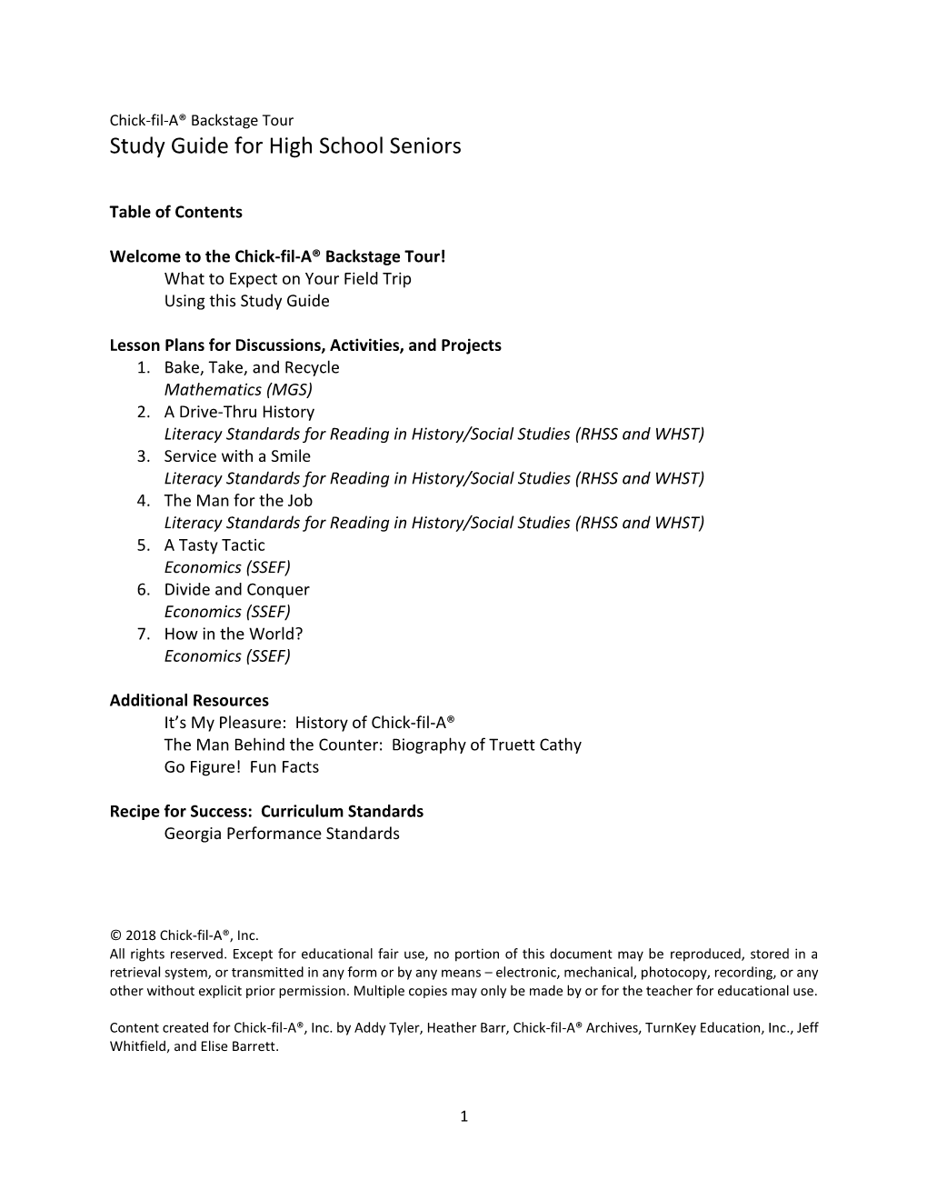 Study Guide for High School Seniors