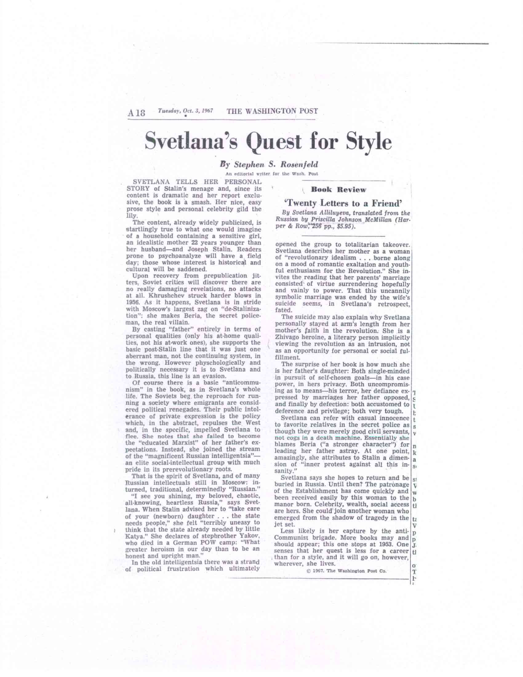 Svetlana's Quest for Style Fly Stephen S