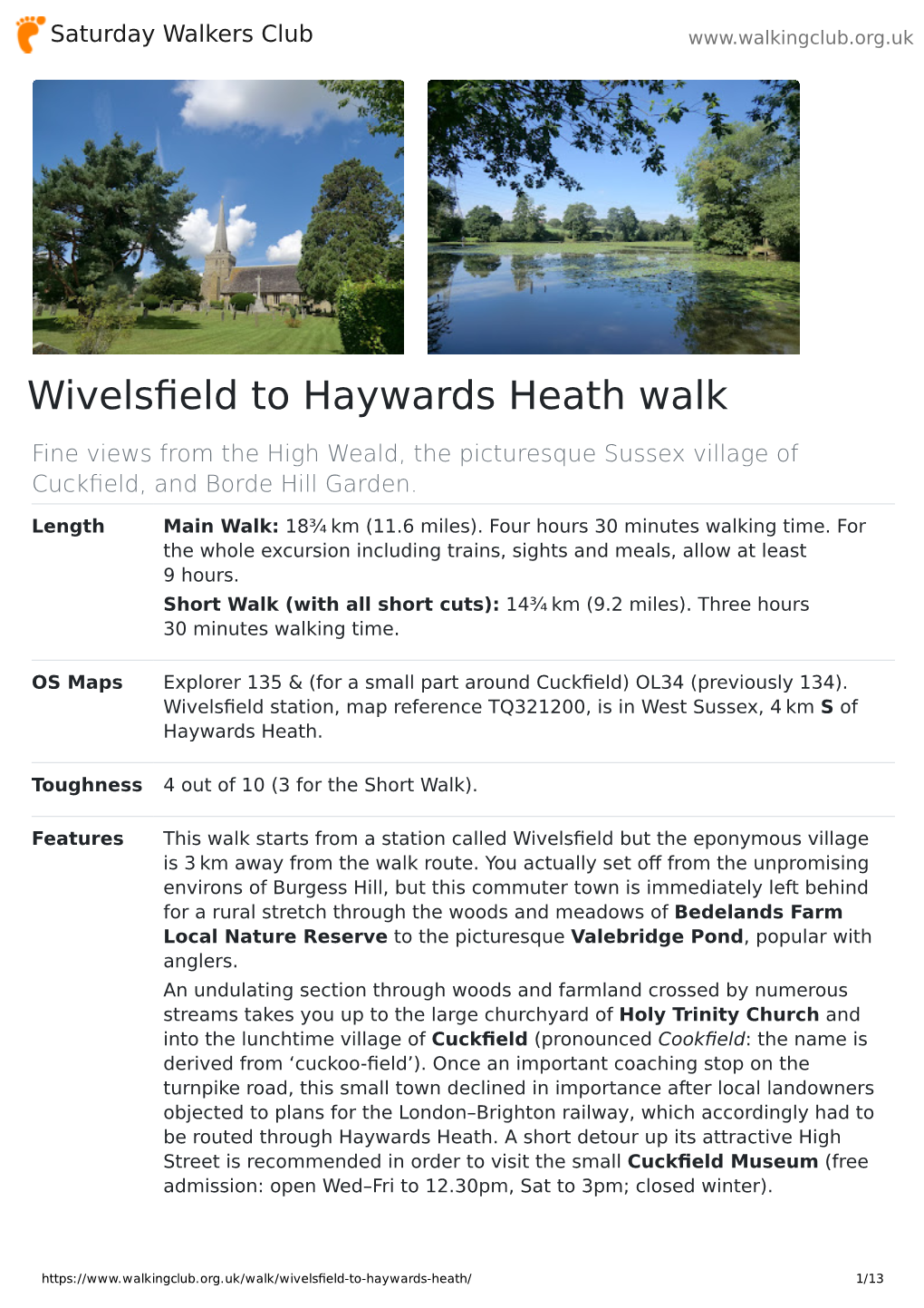 Wivelsfield to Haywards Heath Walk