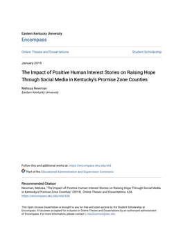 The Impact of Positive Human Interest Stories on Raising Hope Through Social Media in Kentucky's Promise Zone Counties