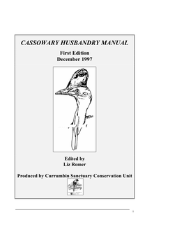 Cassowary Husbandry Manual