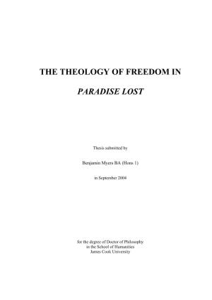 The Theology of Freedom in Paradise Lost