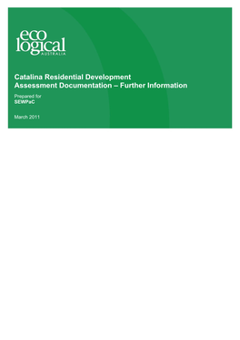 Catalina Residential Development Assessment Documentation – Further Information
