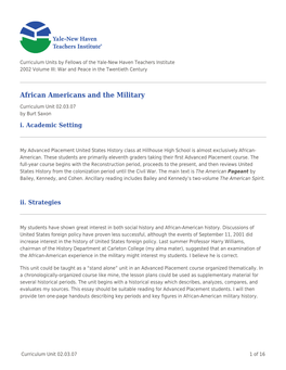 African Americans and the Military