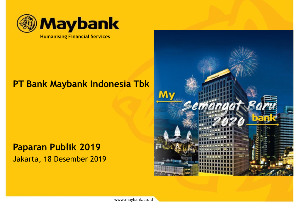 PT Bank Maybank Indonesia Tbk Paparan Publik 2019