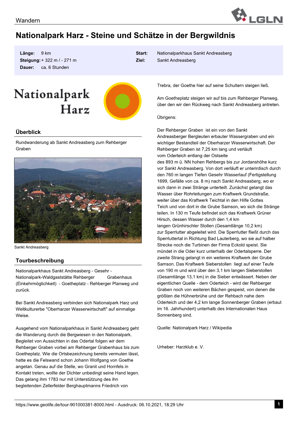Nationalpark Harz - Steine Und Schätze in Der Bergwildnis