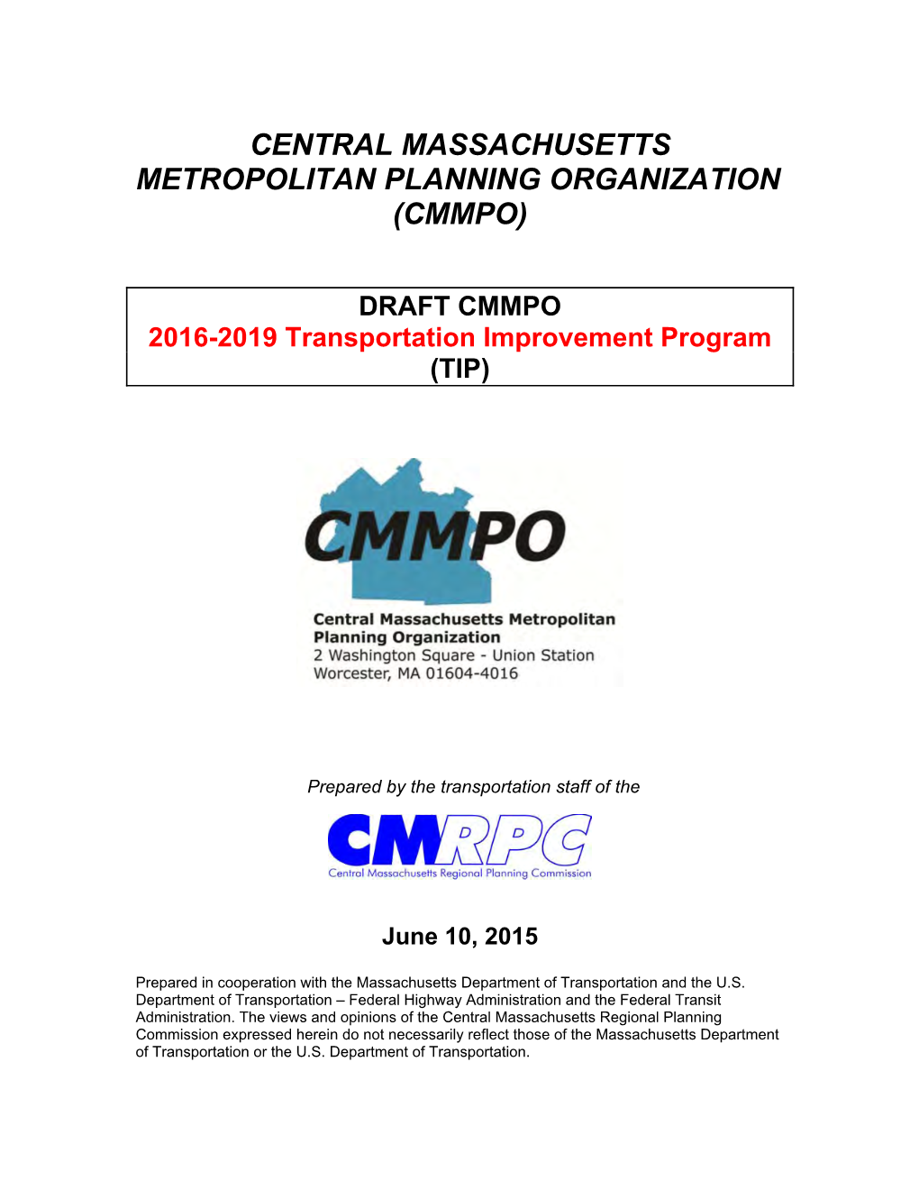 2019 Transportation Improvement Program (TIP)