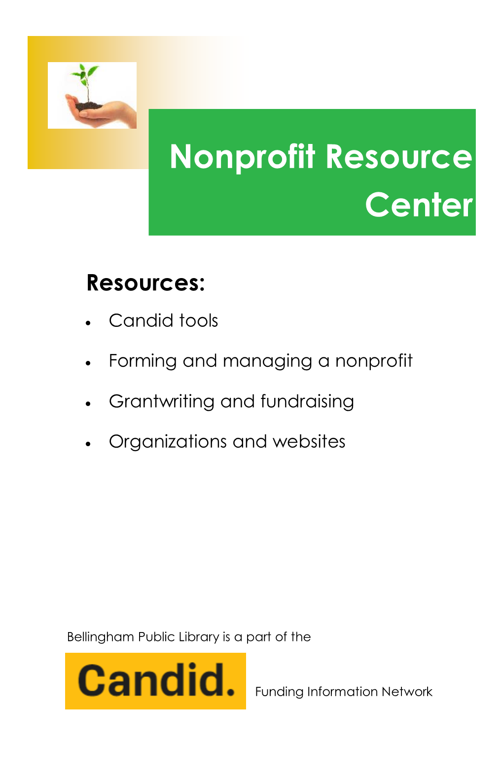 Nonprofit Resource Center Brochure