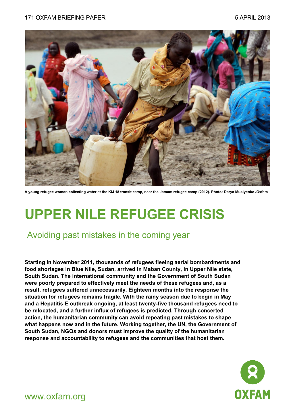 Upper Nile Refugee Crisis