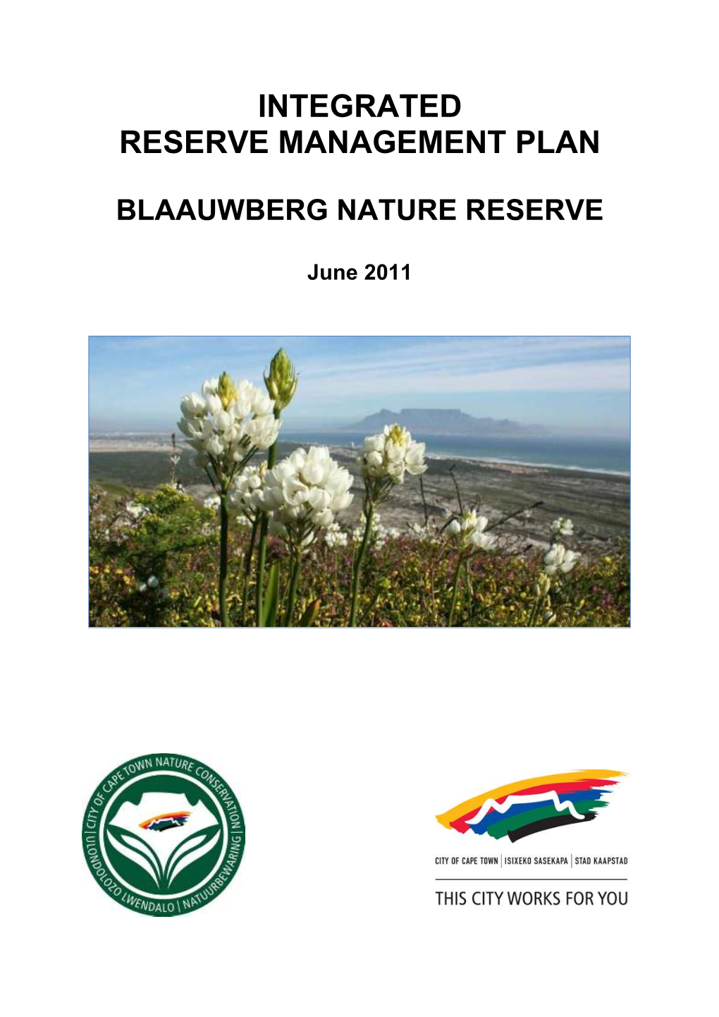 Integrated Reserve Management Plan - DocsLib