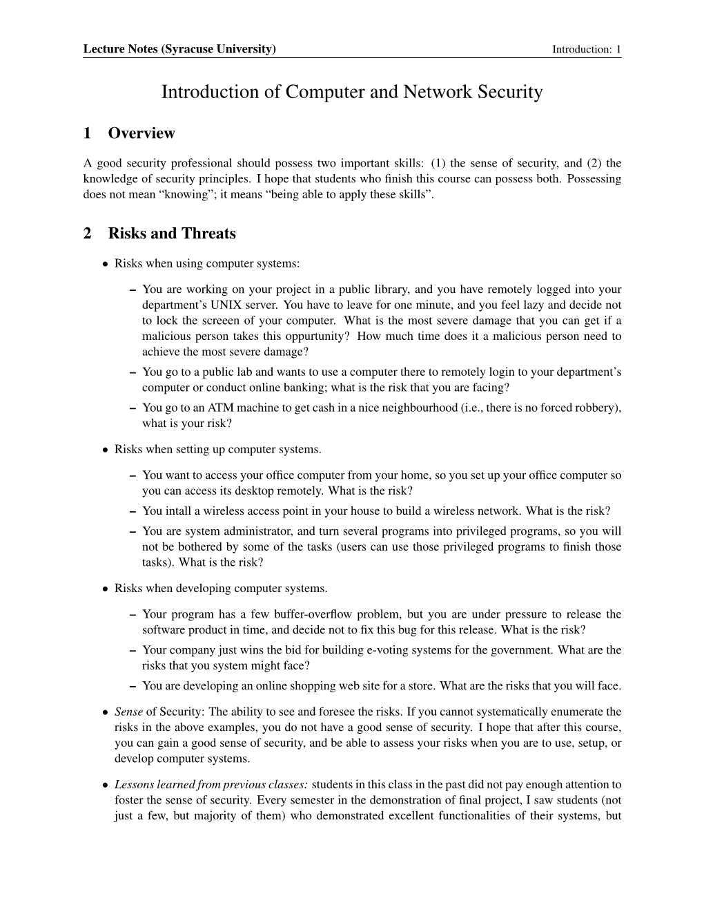 Introduction Of Computer And Network Security - DocsLib