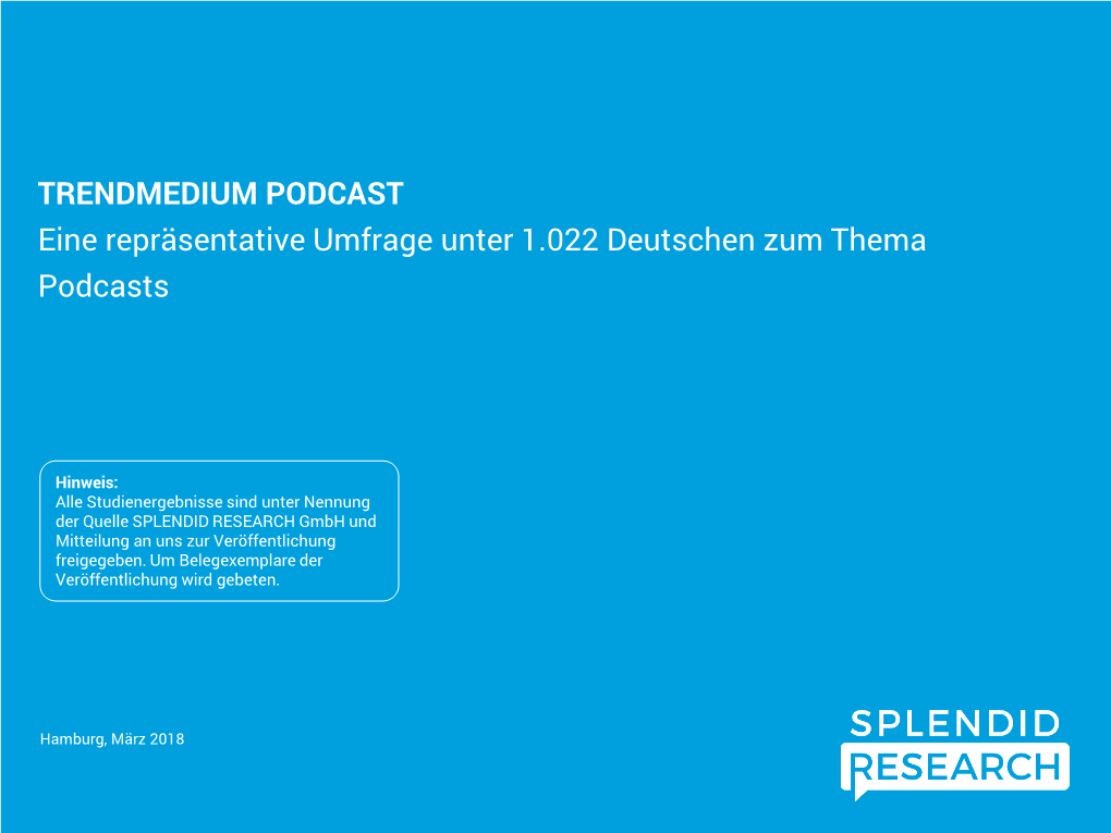 Studie Podcasts Maerz 2018