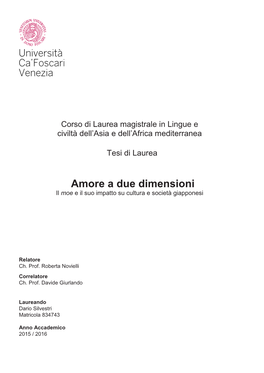 Amore a Due Dimensioni Il Moe E Il Suo Impatto Su Cultura E Società Giapponesi