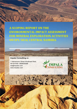A Scoping Report on Te Environmental Impact