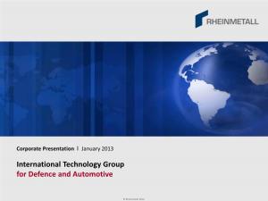 International Technology Group for Defence and Automotive