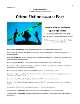 Crime Fictionbased on Fact
