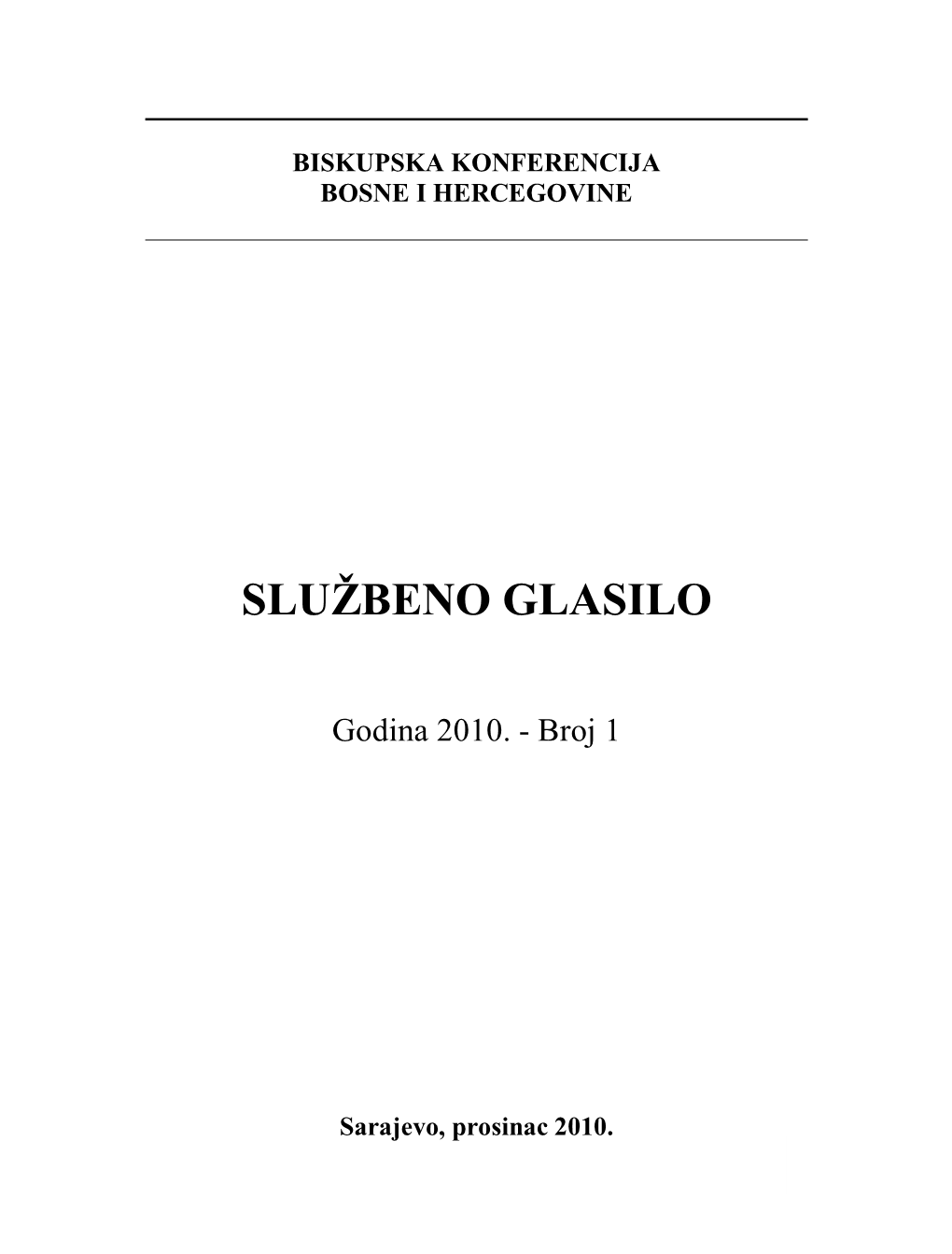 Službeno Glasilo