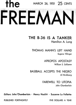 The Freeman March 1951