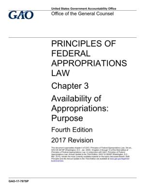 Gao-17-797Sp, Principles of Federal Appropriations