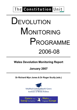 Devolution Monitoring Programme 2006-08
