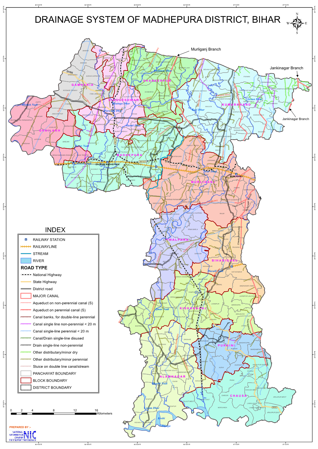 Drainage System of Madhepura District, Bihar 5