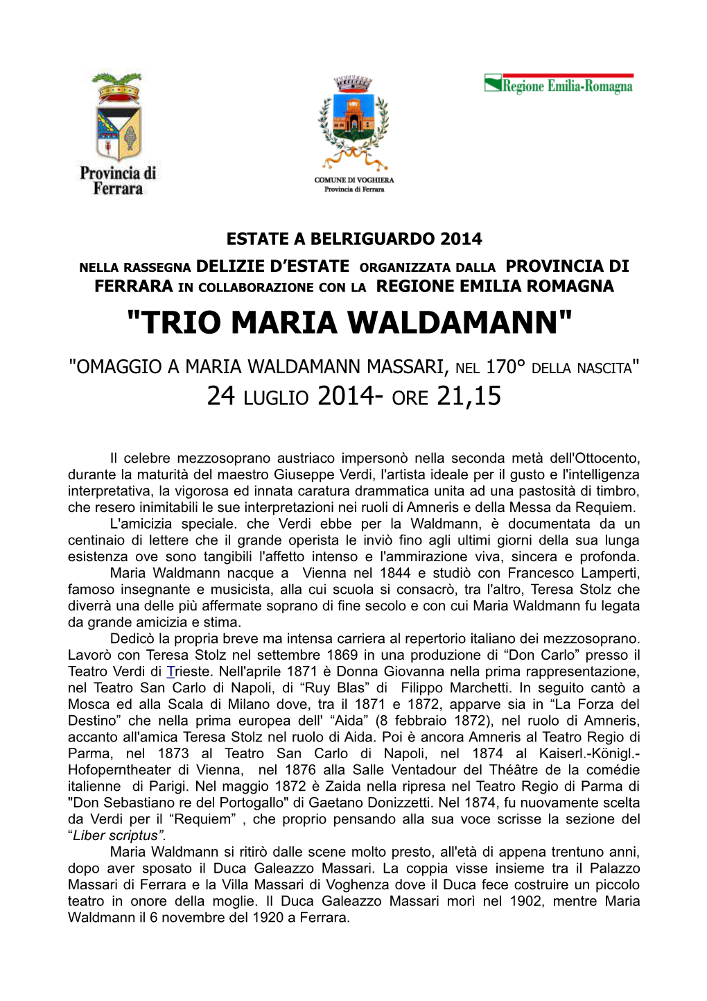 "Trio Maria Waldamann"