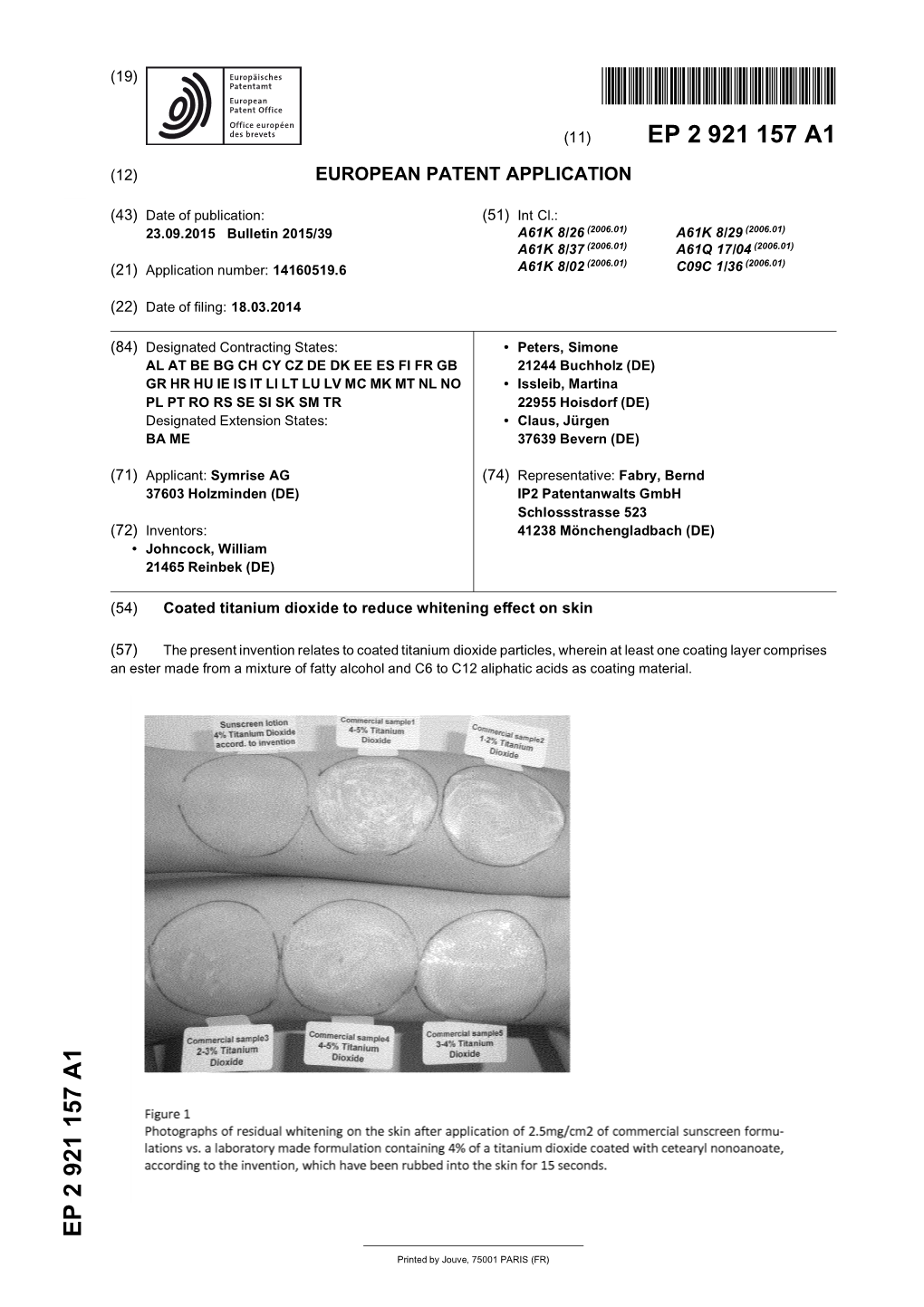 Coated Titanium Dioxide to Reduce Whitening Effect on Skin