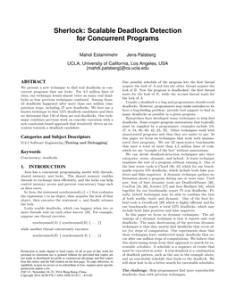 Scalable Deadlock Detection for Concurrent Programs