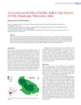 A Revised Avian Checklist of Tadoba Andhari Tiger Reserve (TATR), Chandrapur, Maharashtra, India