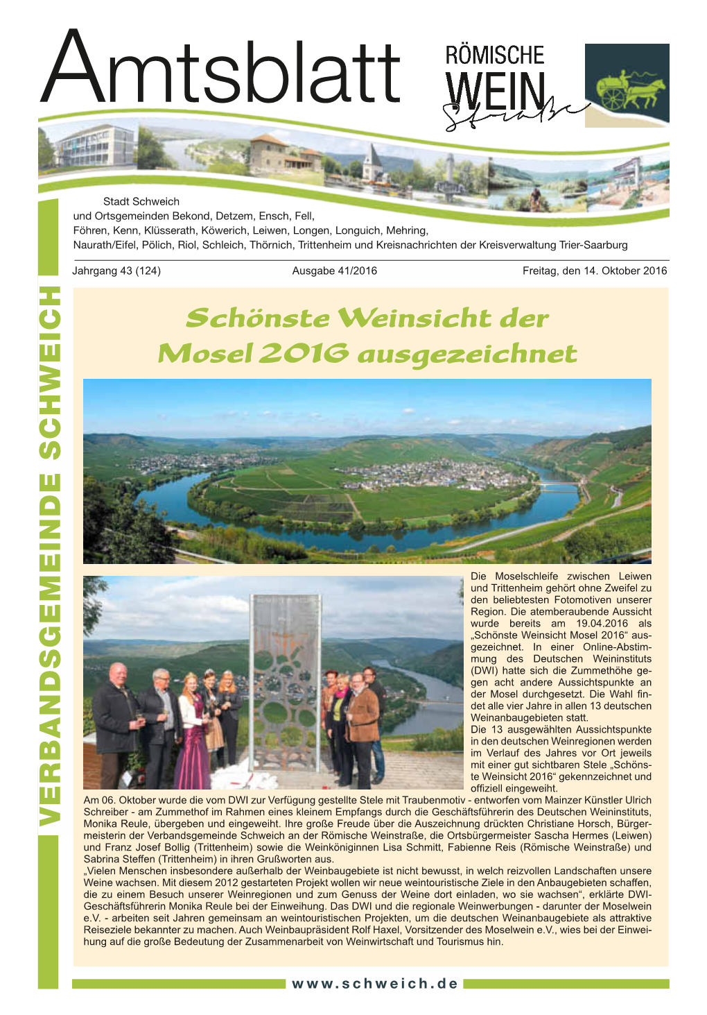 Schönste Weinsicht Der Mosel 2016 Ausgezeichnet