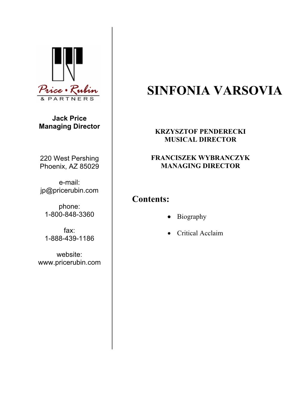 Sinfonia Varsovia