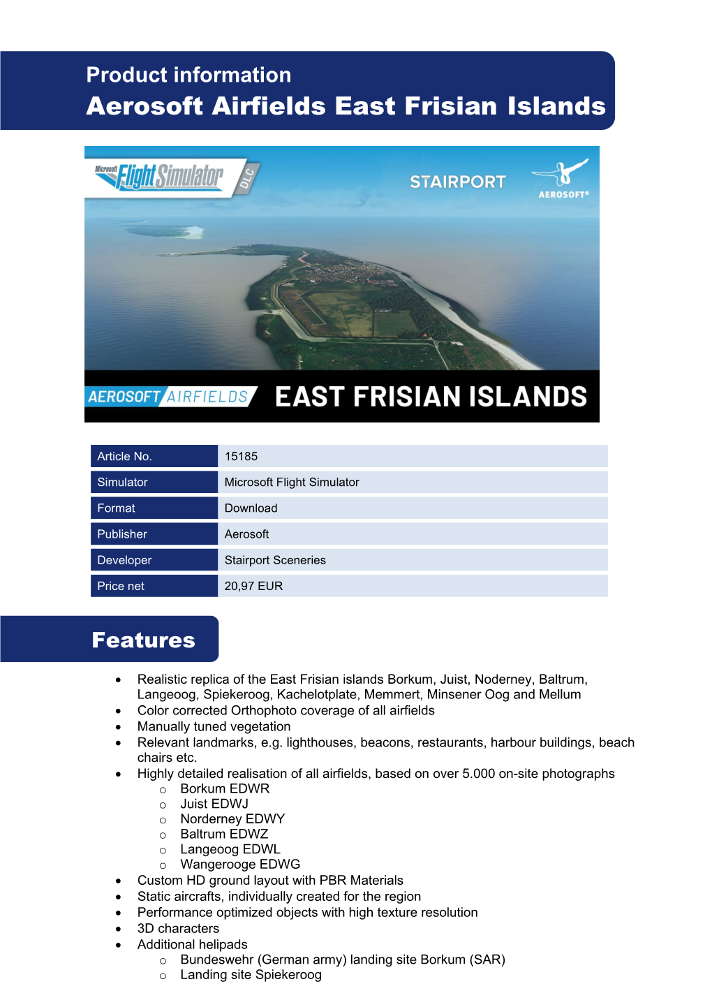 Aerosoft Airfields East Frisian Islands