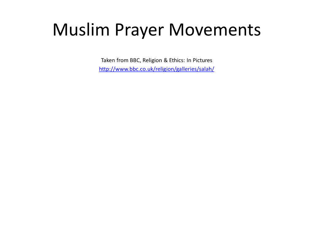 Muslim Prayer Movements