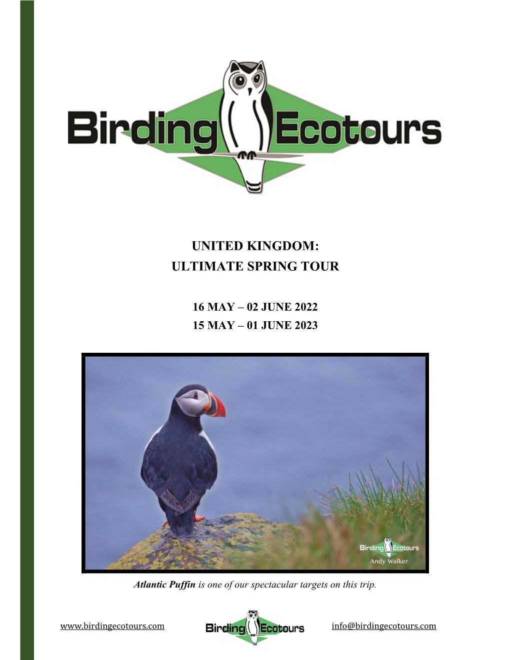 Birding Tour United Kingdom: Ultimate Spring Tour May