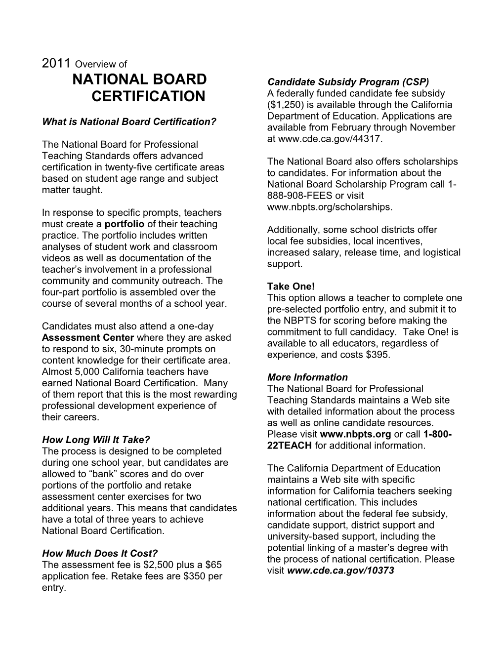 What Is National Board Certification?