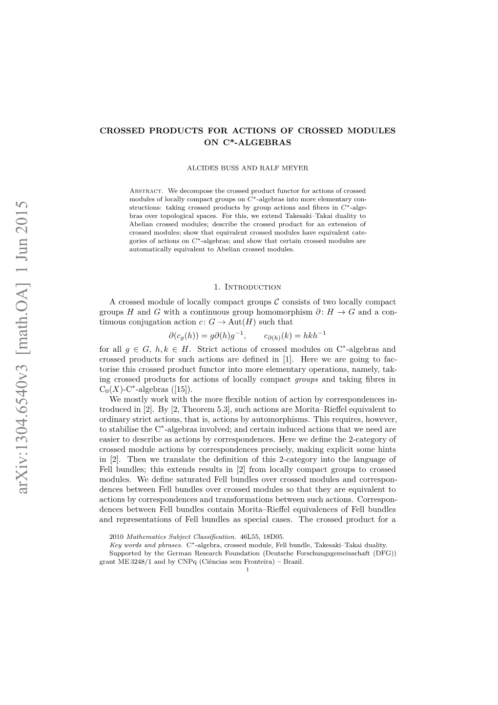 Crossed Products for Actions of Crossed Modules on C*-Algebras